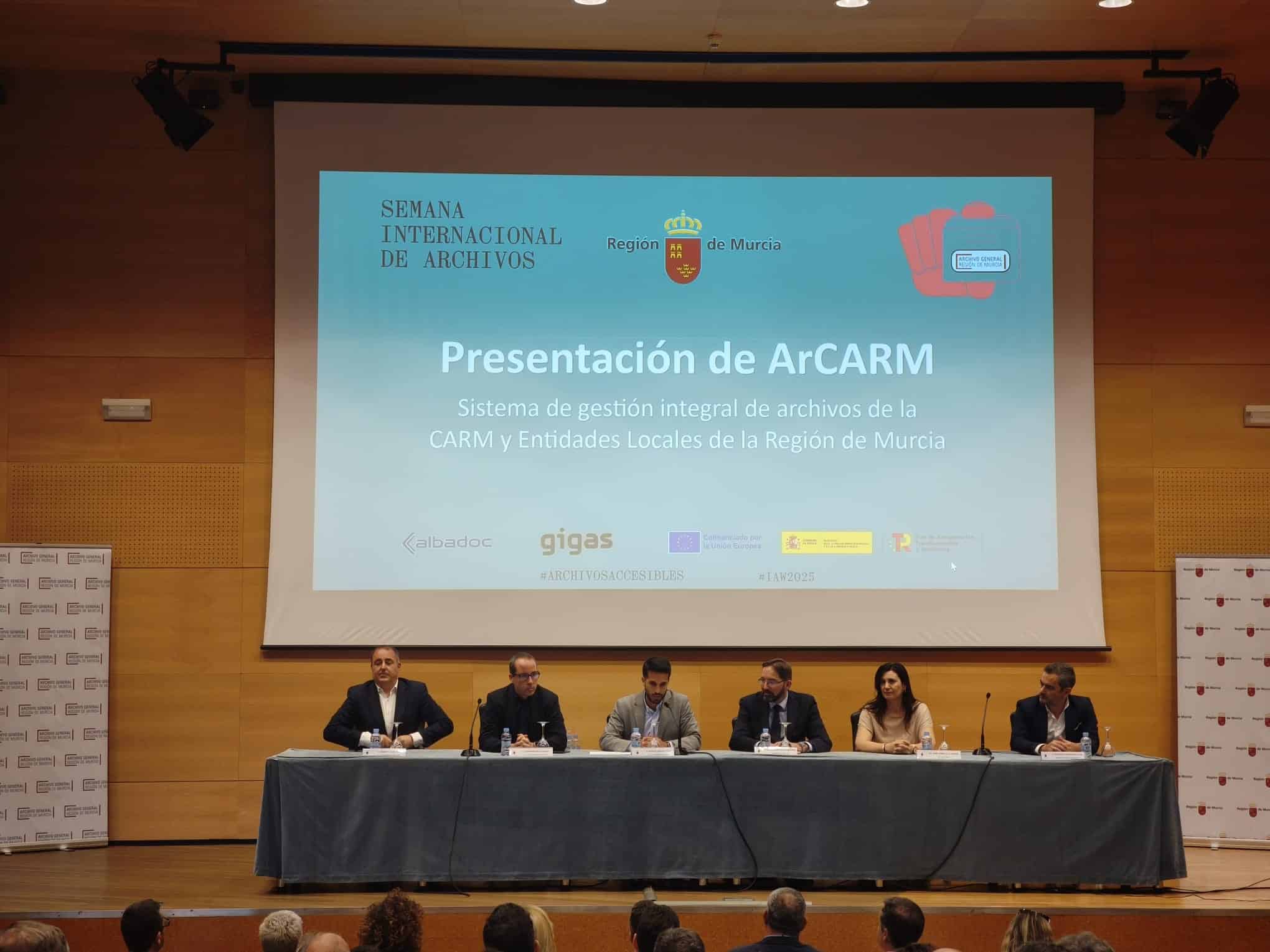 Murcia lanza el sistema ArCARM para la gestión integral de archivos públicos